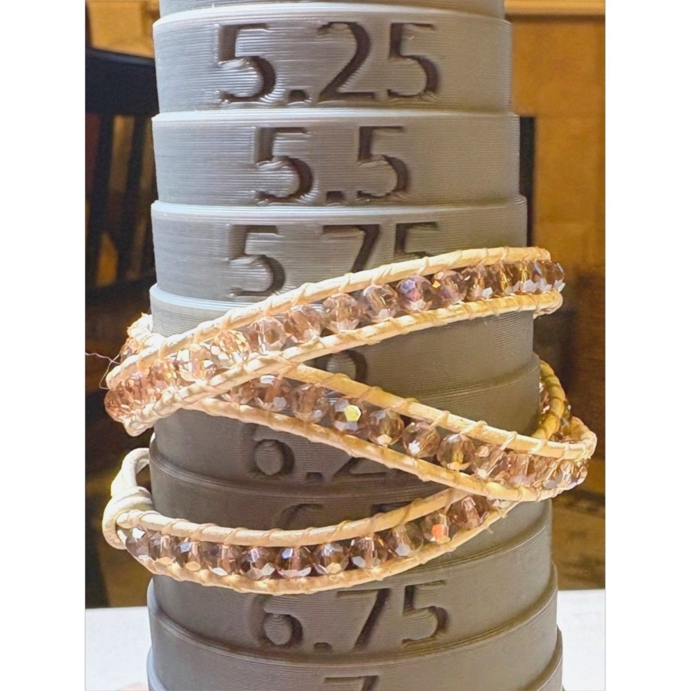 Wrap Bracelet Women Champagne Good Crystal Leather Boho Triple Row